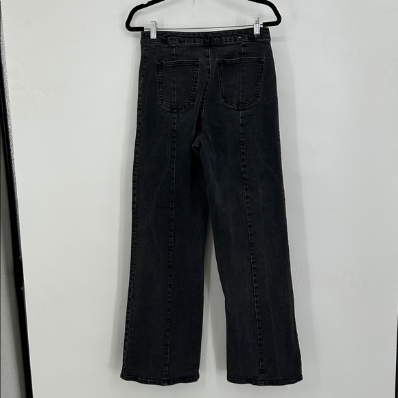 Boden Black Sailor Wide Leg Jeans Size 10 LONG - Picture 7 of 9